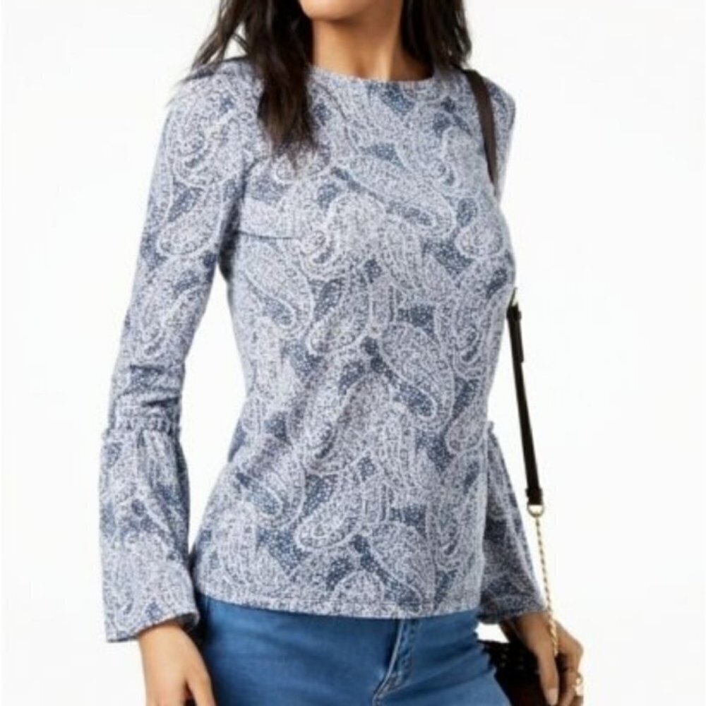 MICHAEL Michael Kors Blue Paisley Blouse